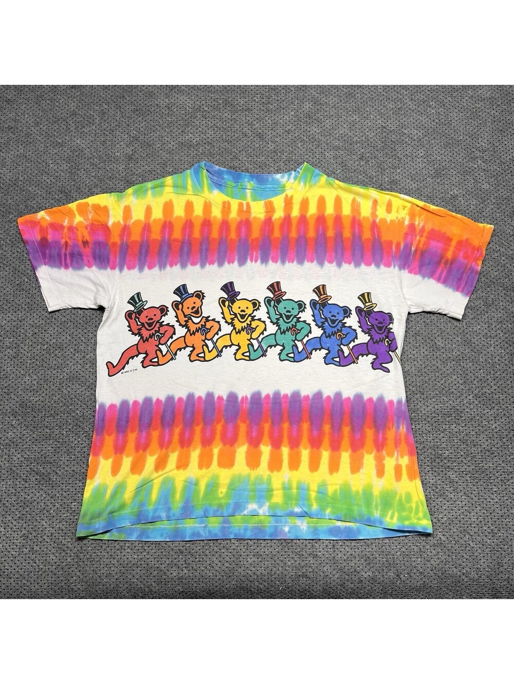 Vintage 1990S Grateful Dead Band Tour T-Shirt XL Rare Men’s Tie-Dye Dancing Bear
